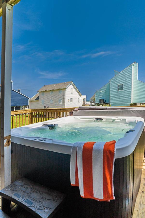 Hot Tub - Ocean Views - Steps To Private Beach - Quiet Location Galveston Exteriör bild